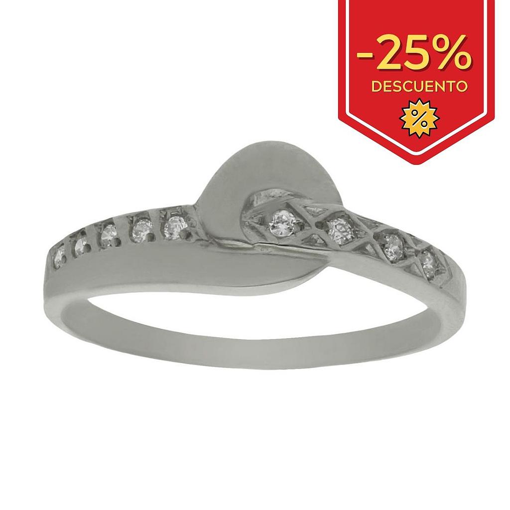 SORTIJA ORO BLANCO 18KL CIRCONITAS