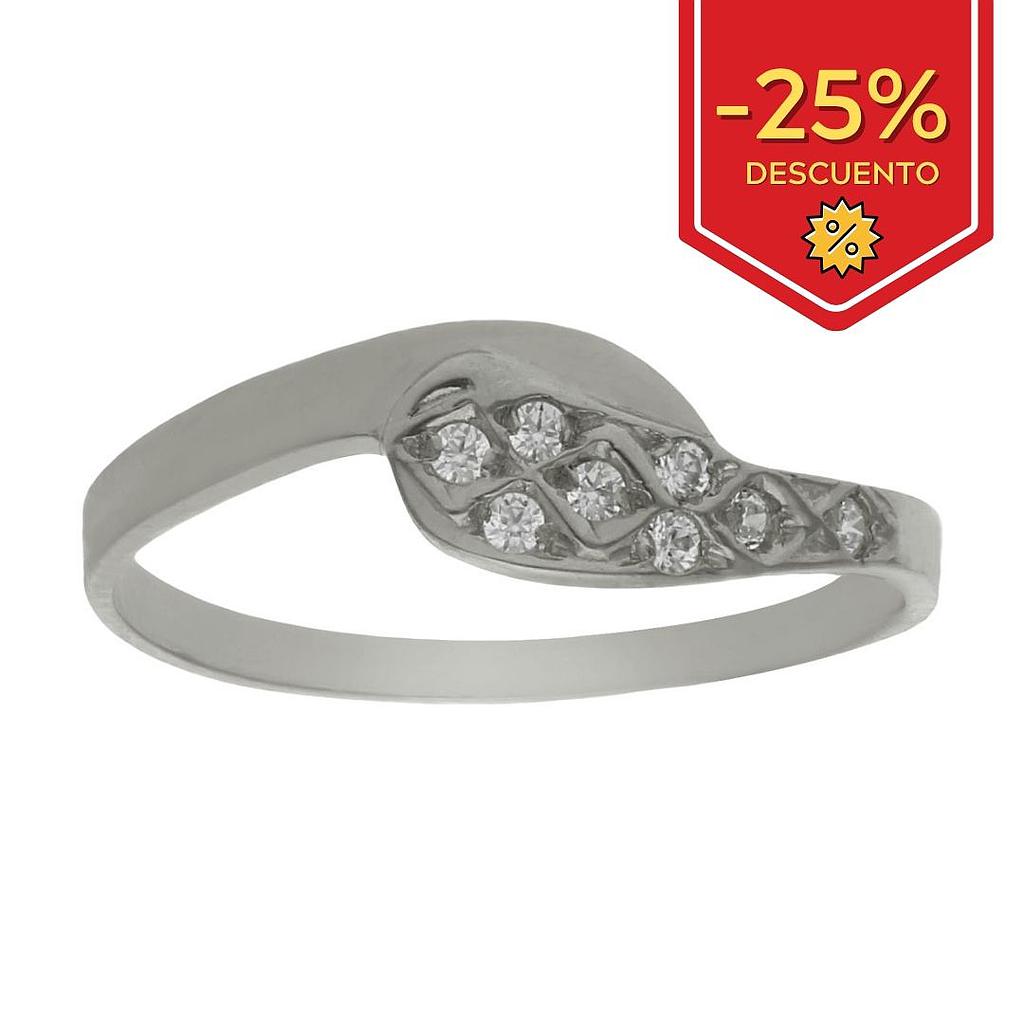 SORTIJA ORO BLANCO 18KL CIRCONITAS