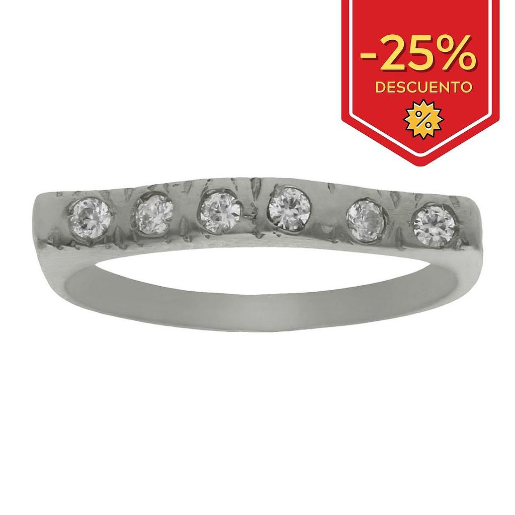 SORTIJA ORO BLANCO 18KL CIRCONITAS