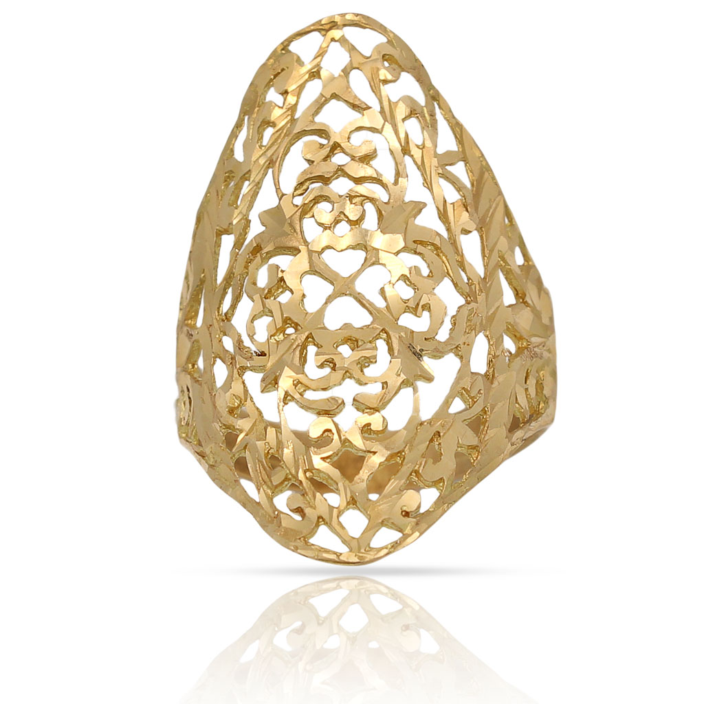 SORTIJA ORO 18KL FILIGRANA LANZADERA