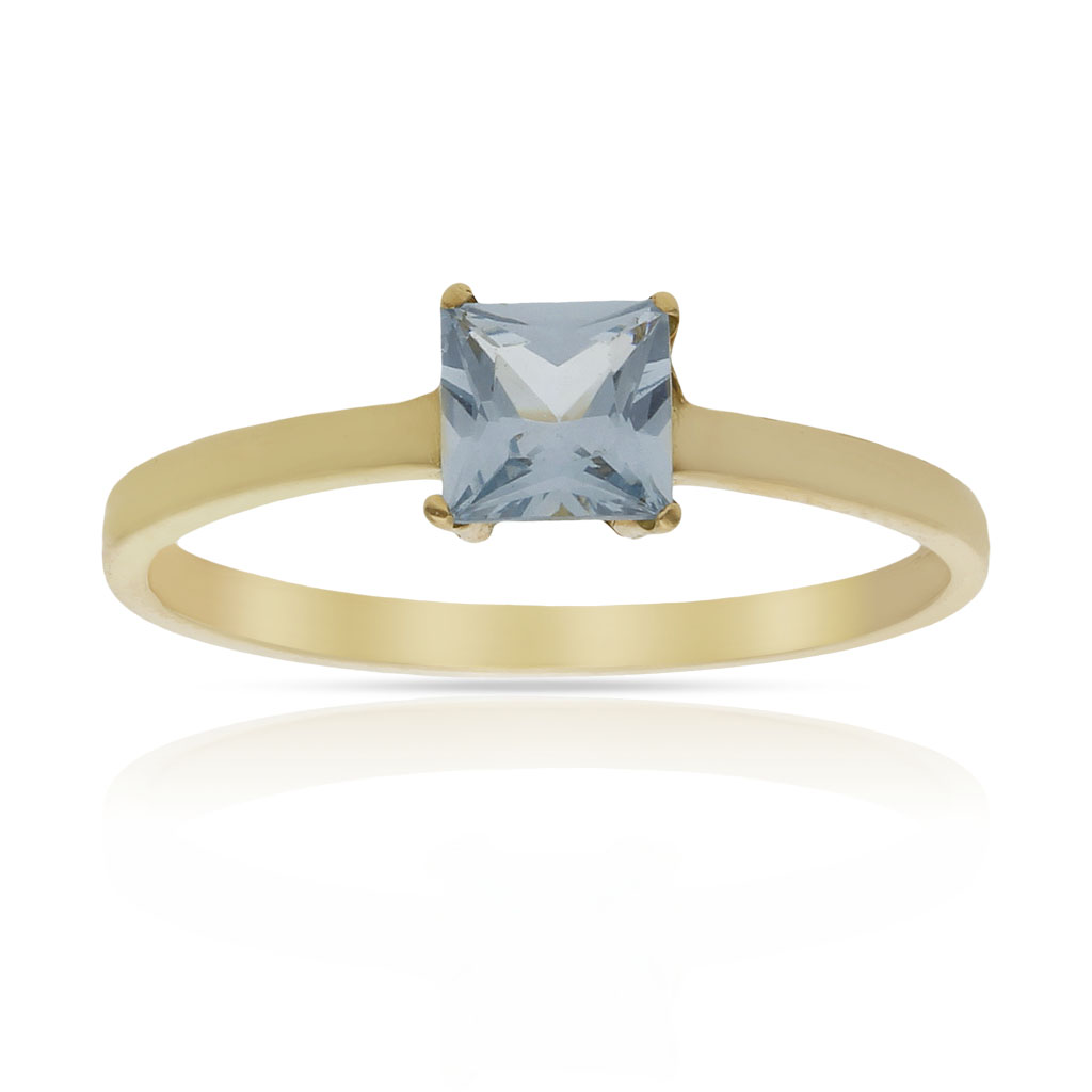 SORTIJA ORO 18KL - PIEDRA AZUL