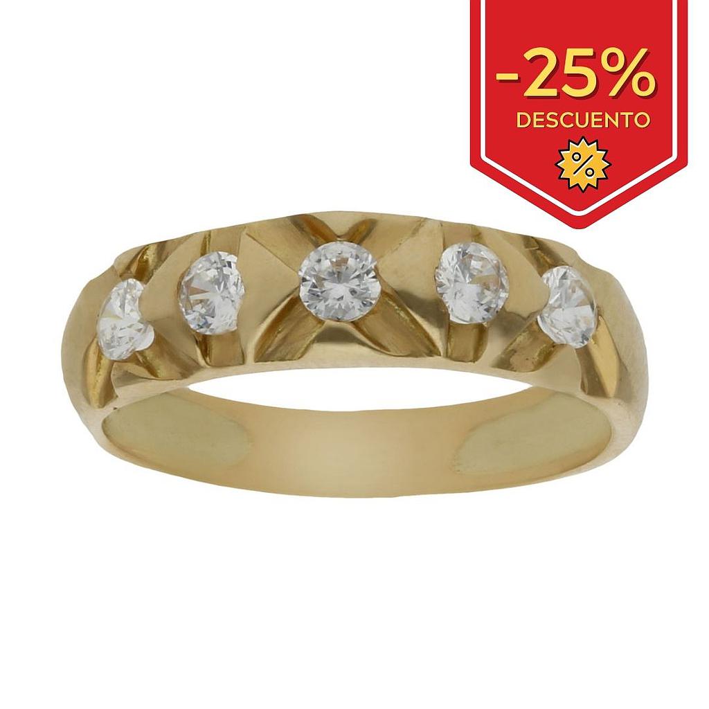 SORTIJA ORO 18KL CIRCONITAS