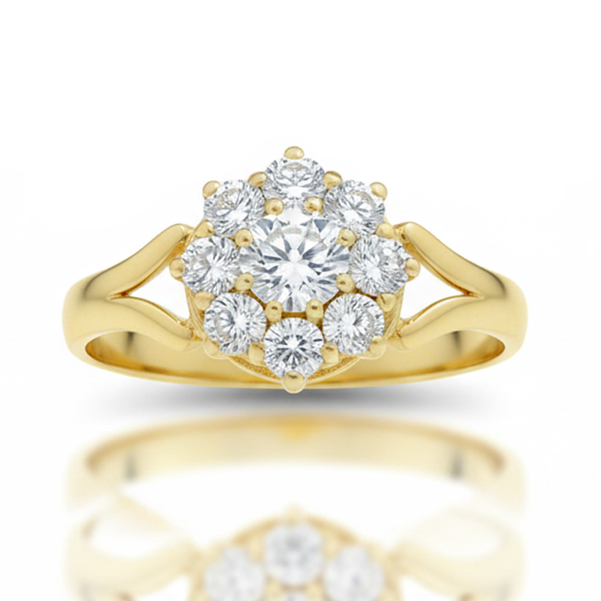 SORTIJA ORO 18KL CIRCONITAS