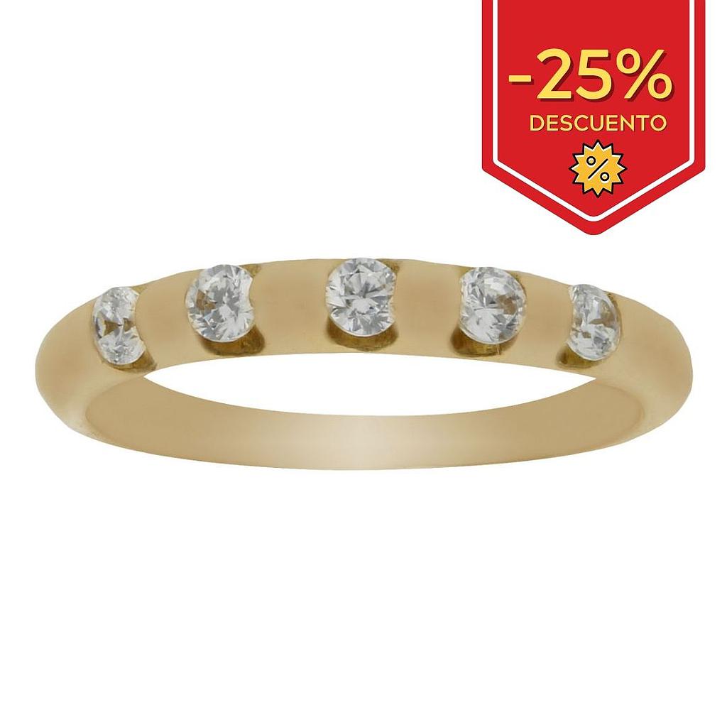 SORTIJA ORO 18KL CIRCONITAS 