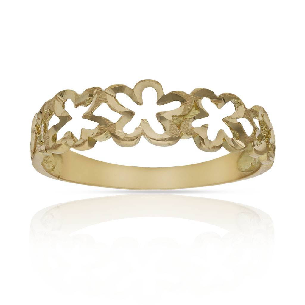 SORTIJA ORO 18KL FLORES