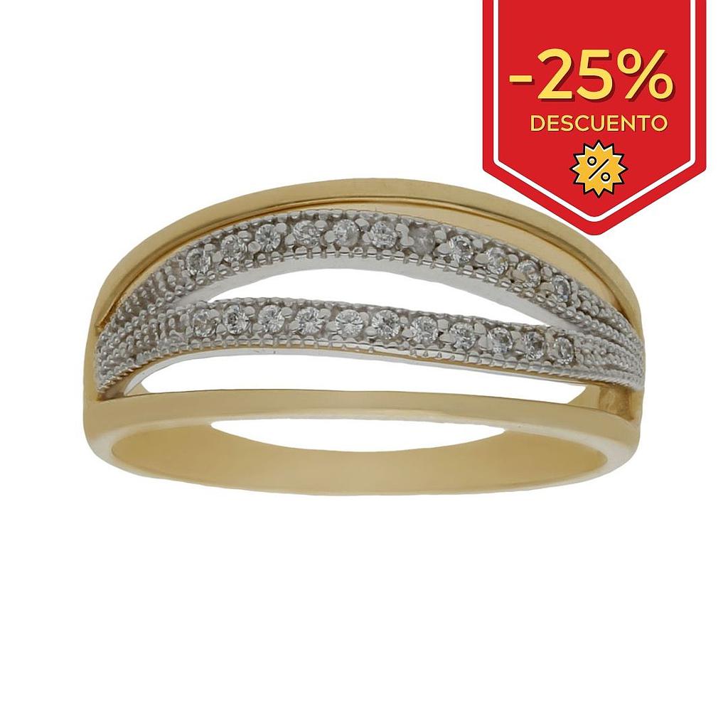 SORTIJA ORO 18KL CIRCONITAS
