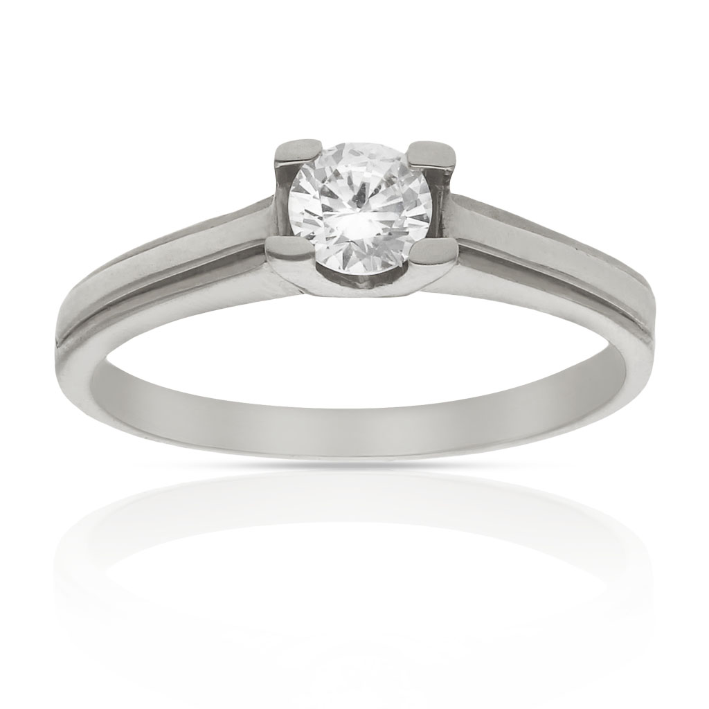 SORTIJA ORO BLANCO 18KL CIRCONITA