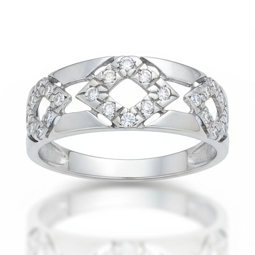 SORTIJA ORO BLANCO 18KL CIRCONITAS