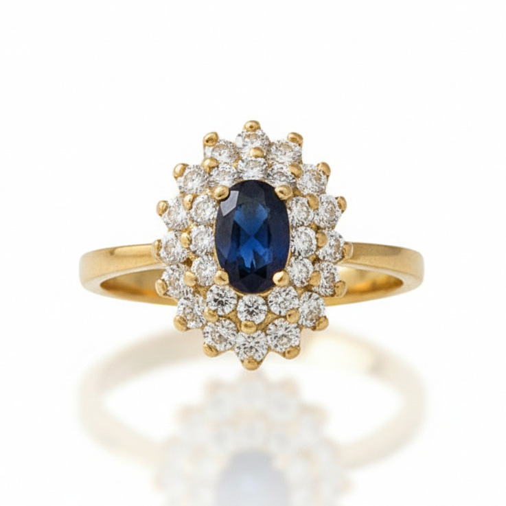 SORTIJA ORO 18KL ZAFIRO FINO