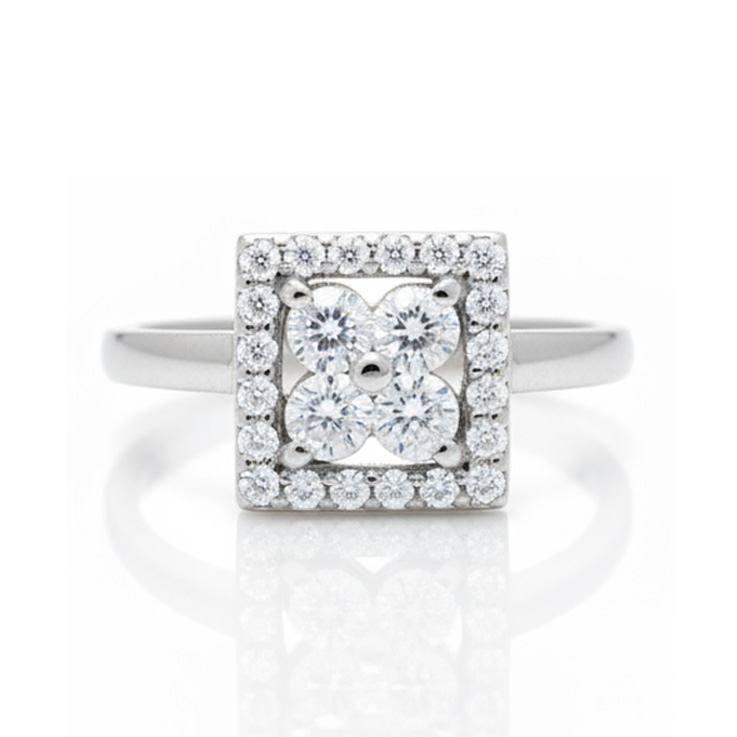 SORTIJA ORO BLANCO 18KL CIRCONITAS