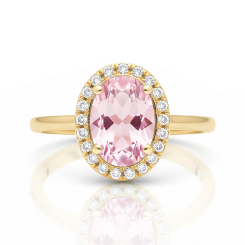 SORTIJA ORO 18KL NANO MORGANITA