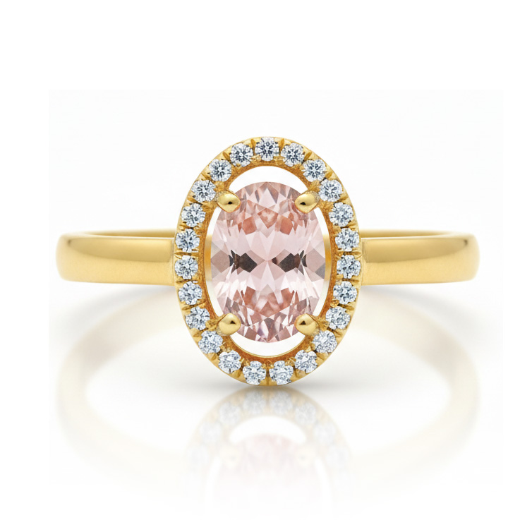 SORTIJA ORO 18KL NANO MORGANITA