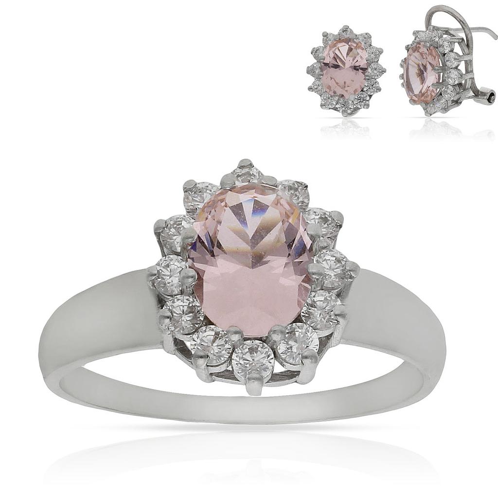 SORTIJA ORO BLANCO 18KL NANO MORGANITA