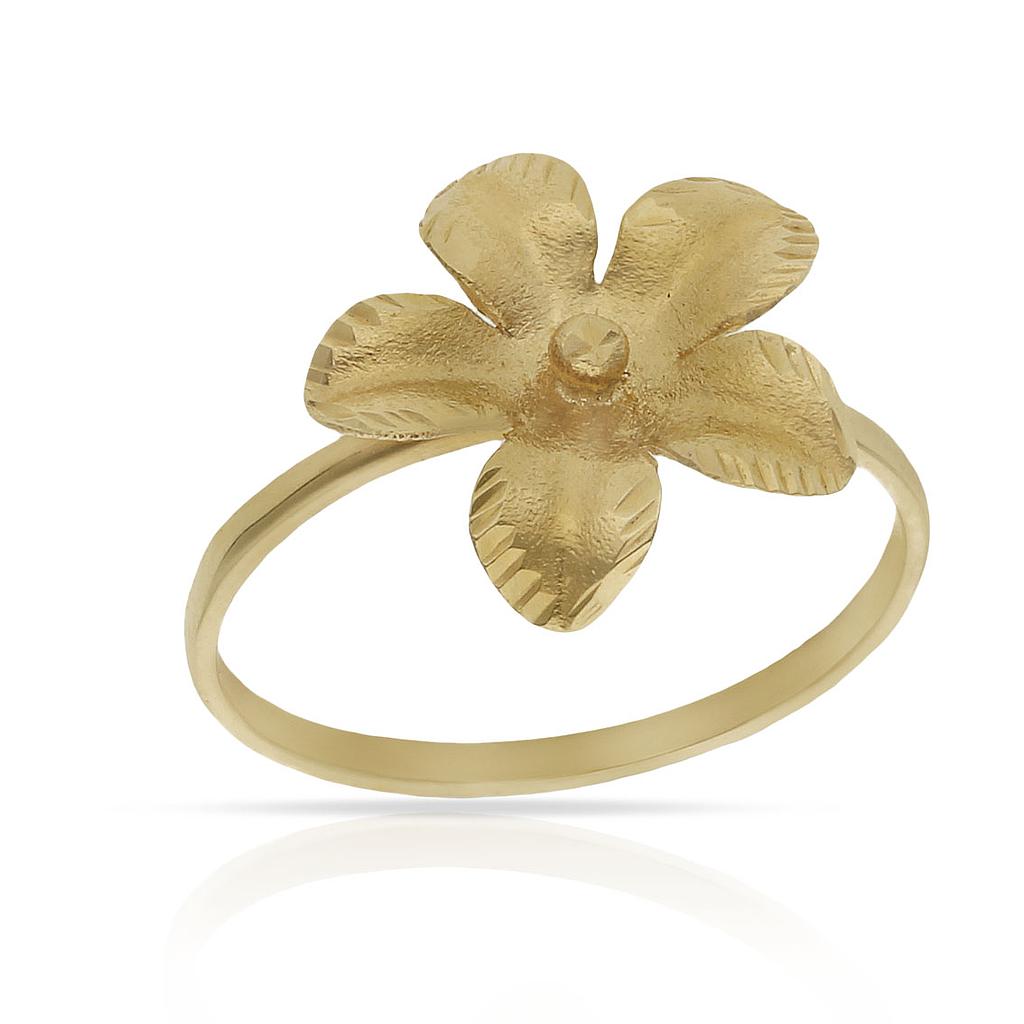 SORTIJA ORO 18KL FLOR TALLADA