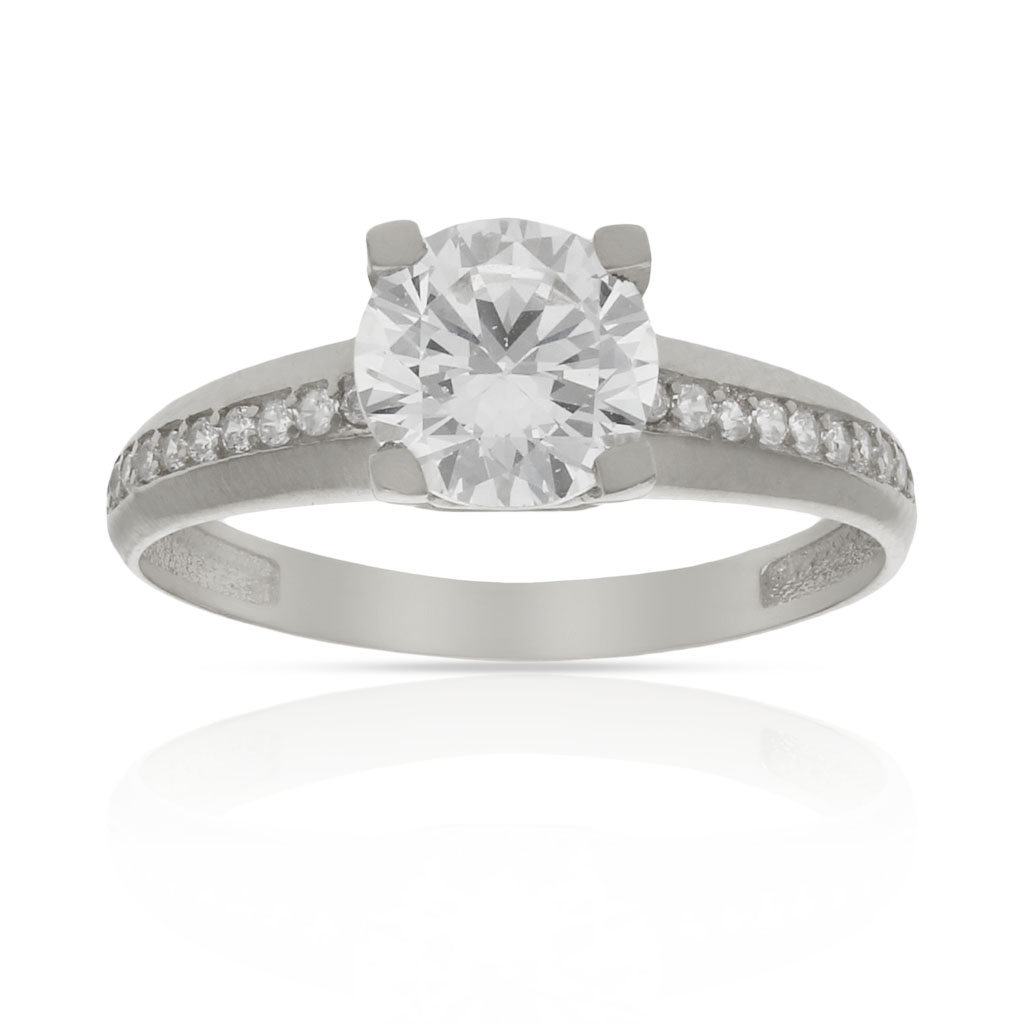 SORTIJA ORO BLANCO 18KL CIRCONITAS