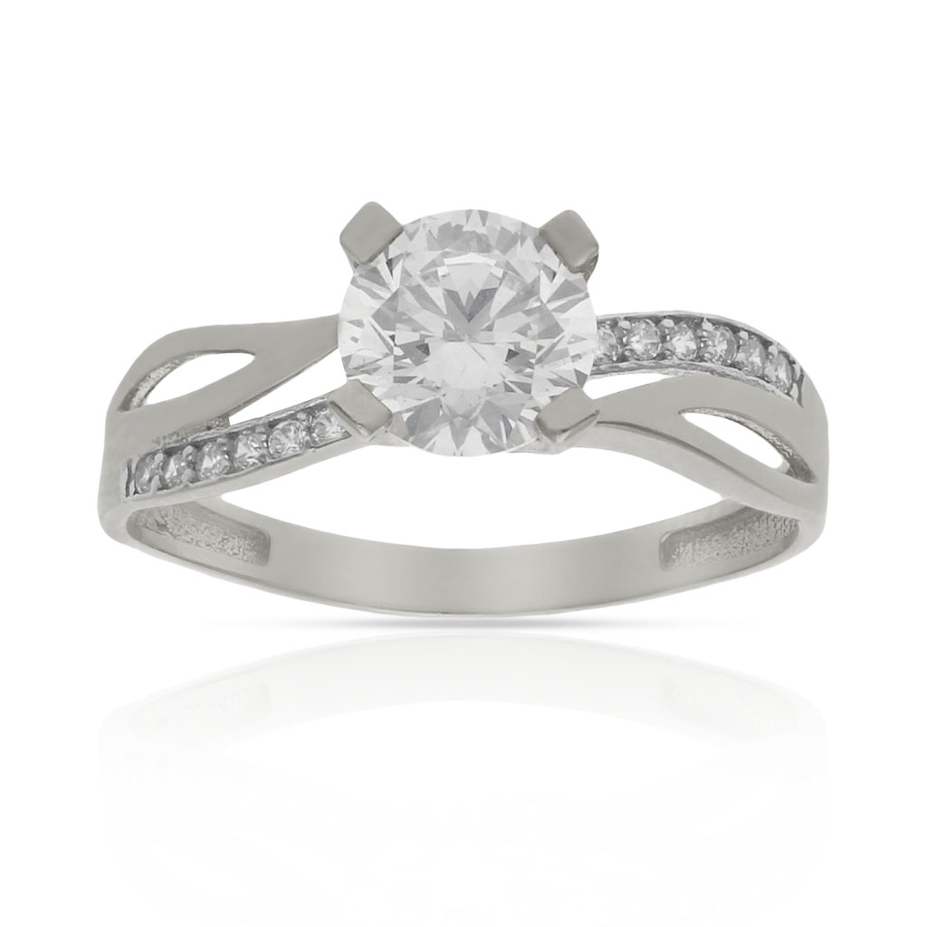 SORTIJA ORO BLANCO 18KL CIRCONITAS