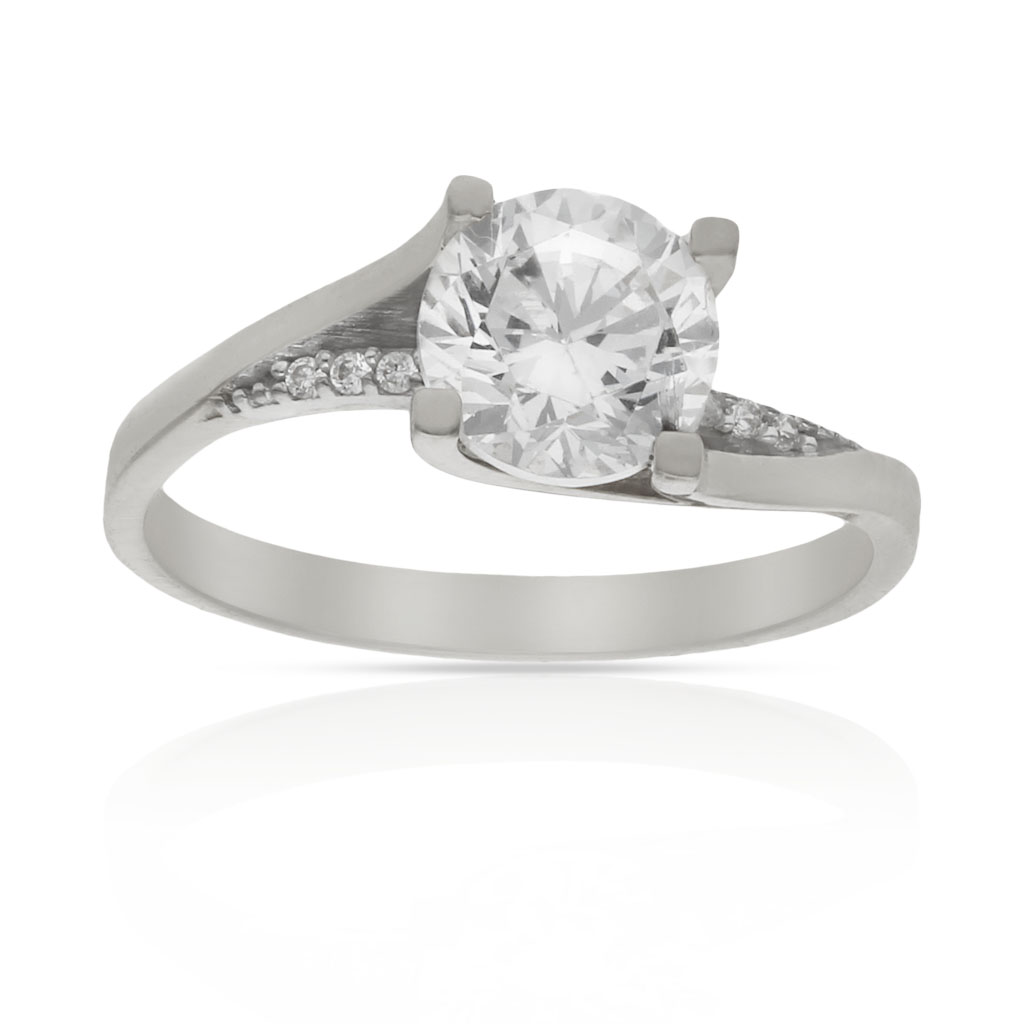 SORTIJA ORO BLANCO 18KL CIRCONITAS