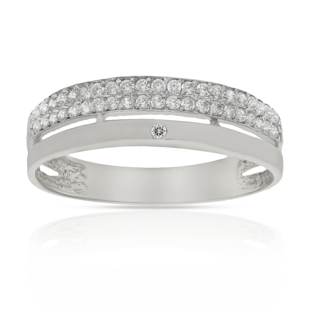 SORTIJA ORO BLANCO 18KL CIRCONITAS