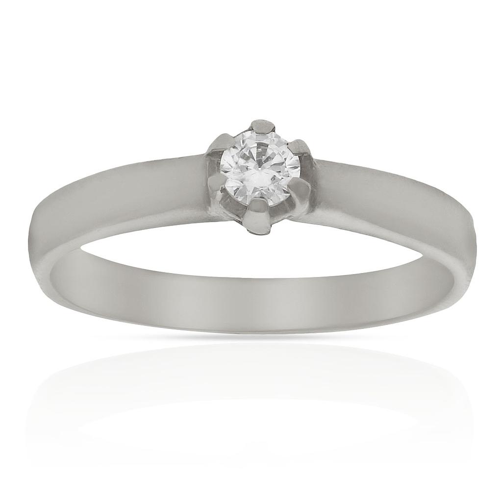 SORTIJA ORO BLANCO 18KL CIRCONITA