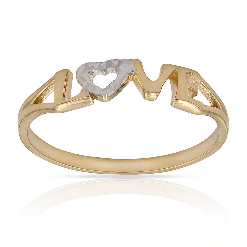 SORTIJA ORO 18KL BICOLOR LOVE