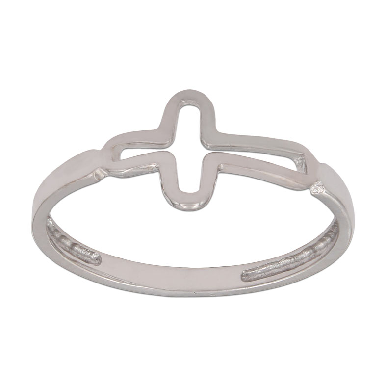 SORTIJA ORO BLANCO 18KL CRUZ