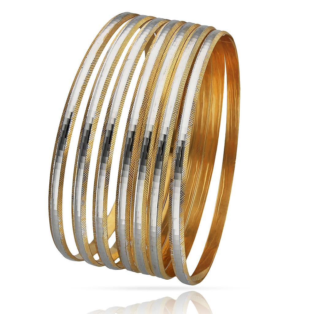 SEMANARIO ORO 18KL BICOLOR - 4MM