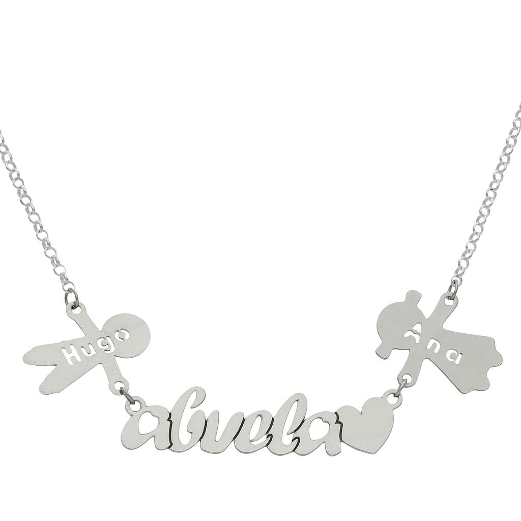 GARGANTILLA PLATA 925MM ABUELA + 2 NIÑOS