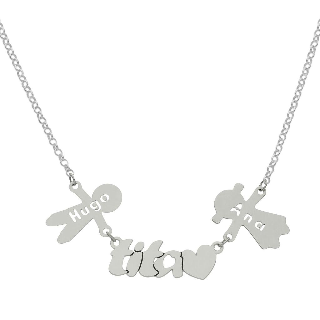 GARGANTILLA PLATA 925MM TITA + 2 NIÑOS