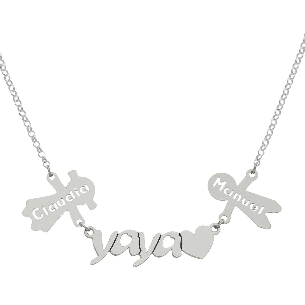 GARGANTILLA PLATA 925MM YAYA + 2 NIÑOS