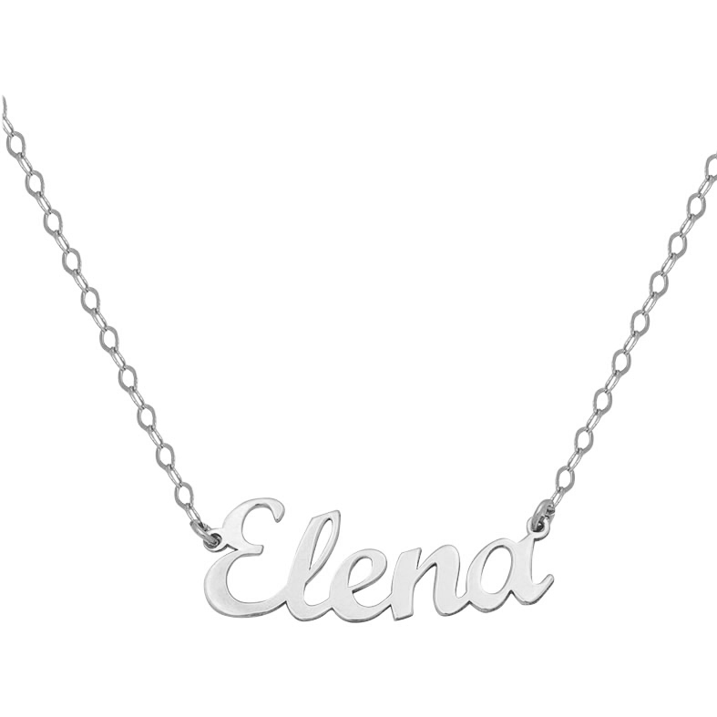 COLGANTE ORO BLANCO 18KL NOMBRE MEDIANO