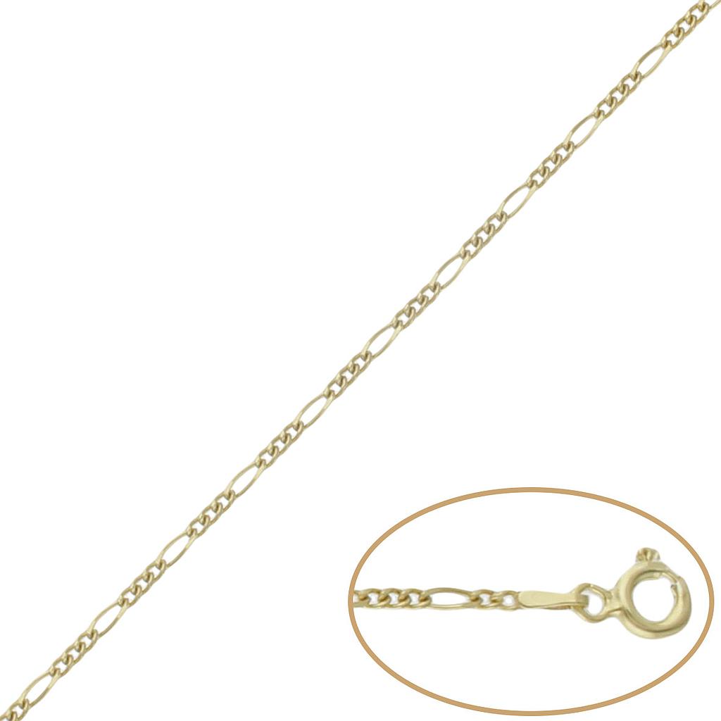CADENA PLATA CHAPADA ORO 3X1 - 2MM