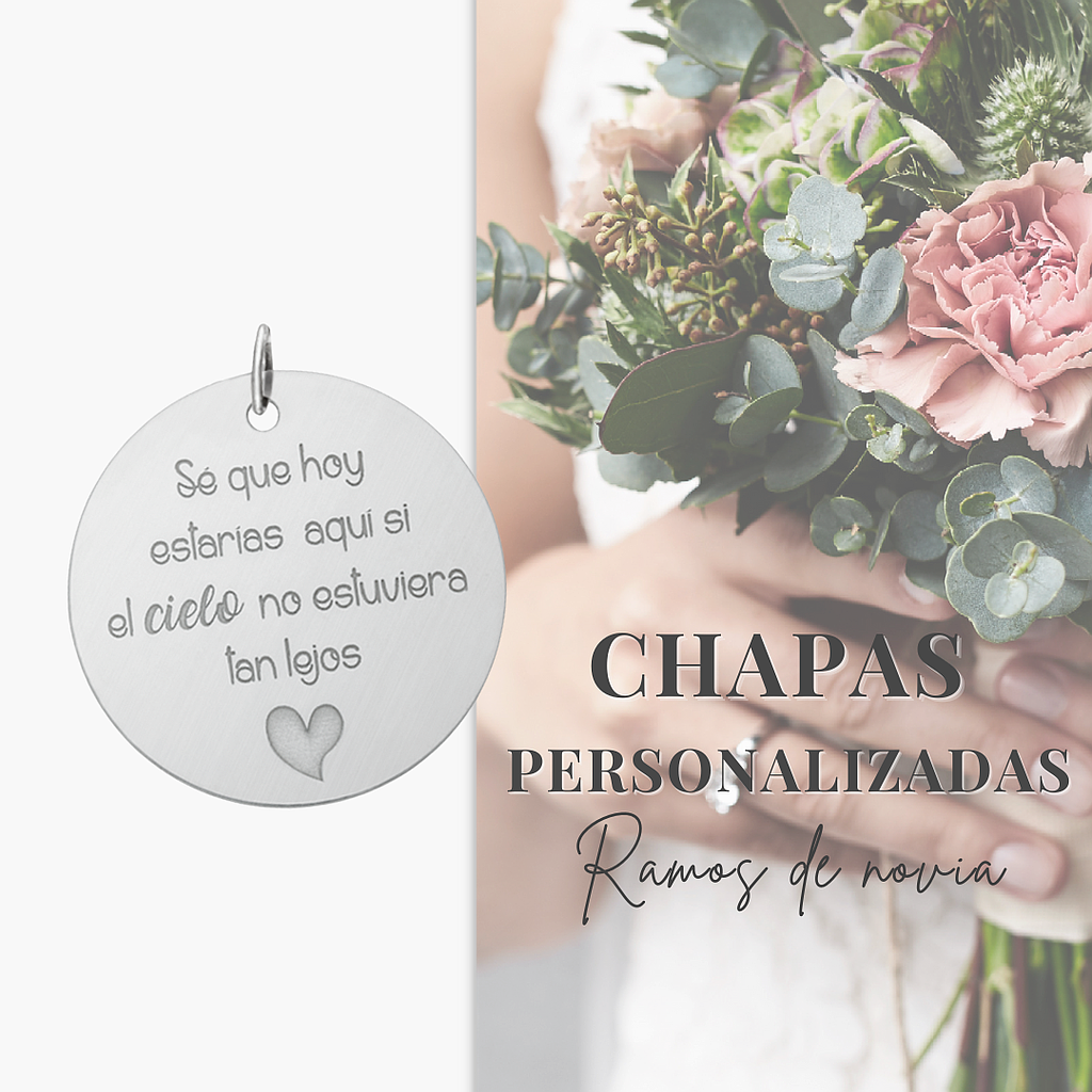 CHAPA PLATA 925MM PARA RAMO DE NOVIA