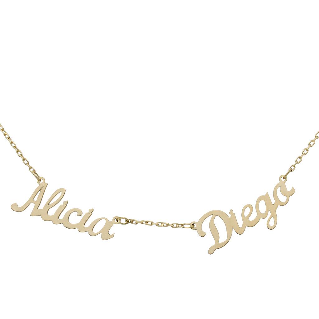 GARGANTILLA ORO 18KL - 2 NOMBRES