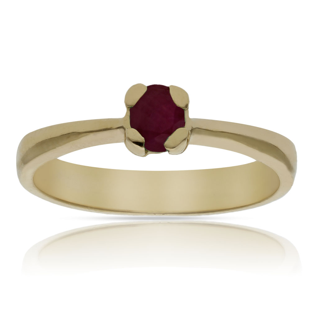 SORTIJA ORO 18KL RUBI FINO