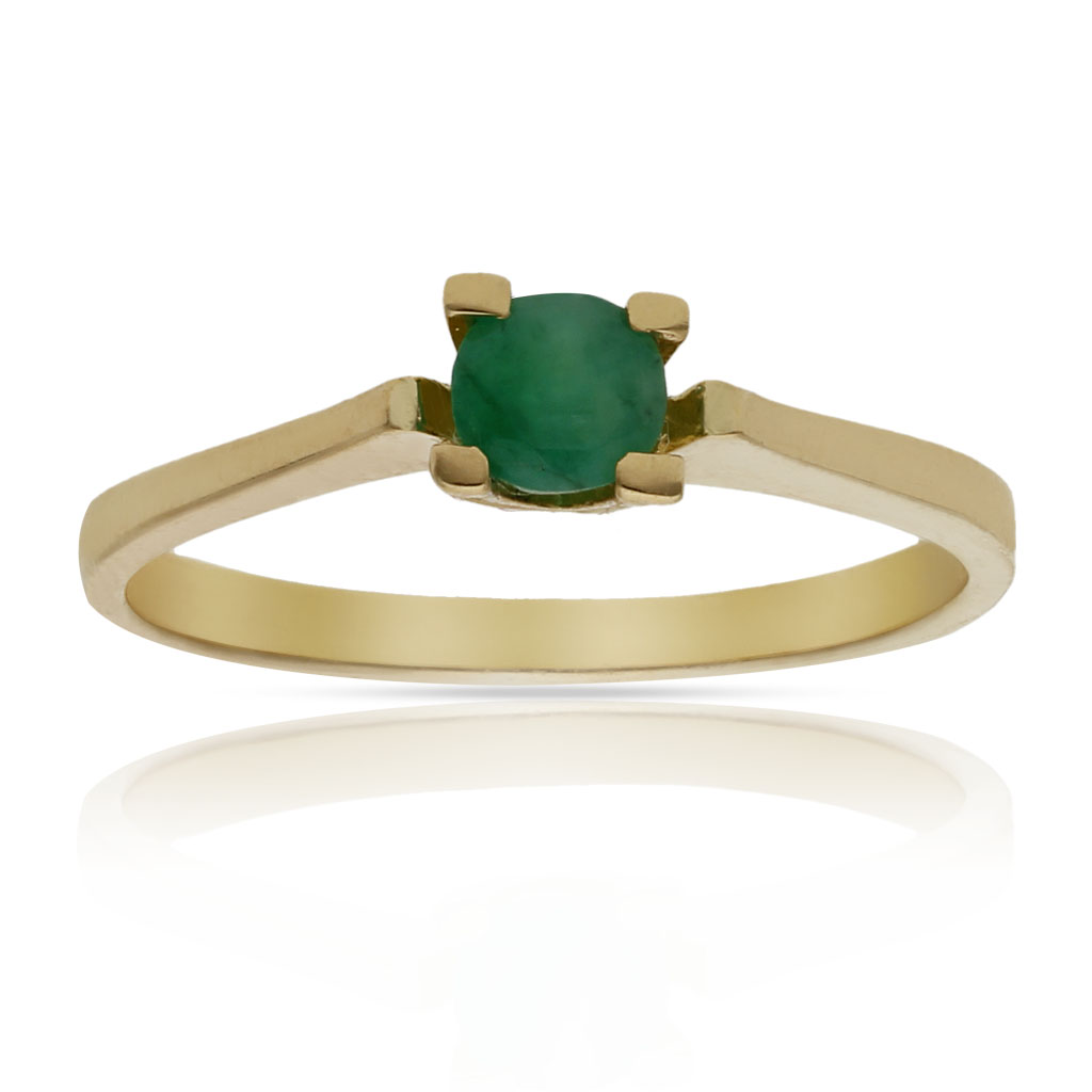 SORTIJA ORO 18KL ESMERALDA FINA