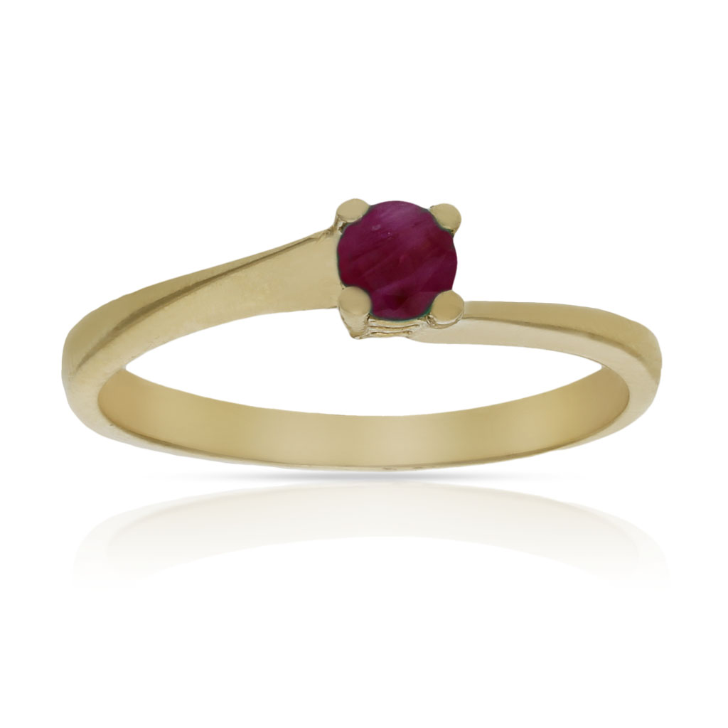SORTIJA ORO 18KL RUBI FINO