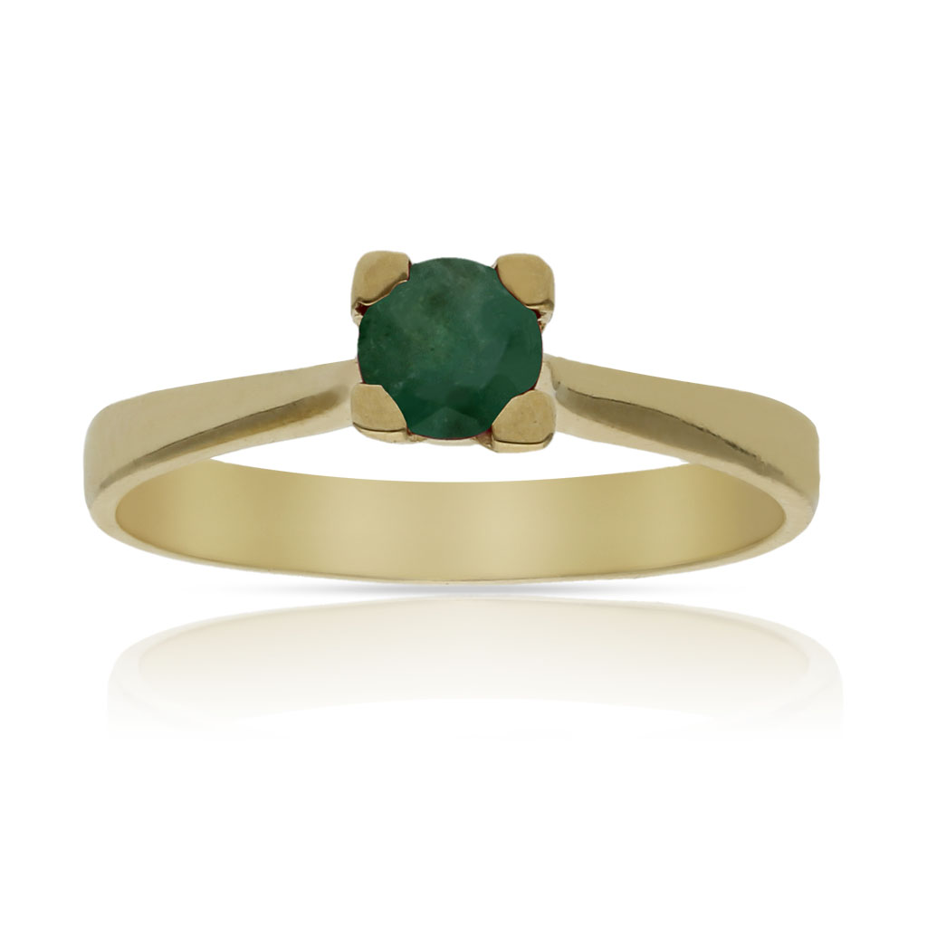 SORTIJA ORO 18KL ESMERALDA FINA