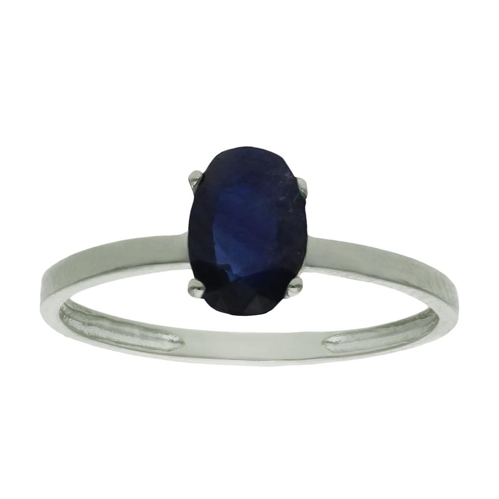 SORTIJA ORO BLANCO 18KL ZAFIRO FINO