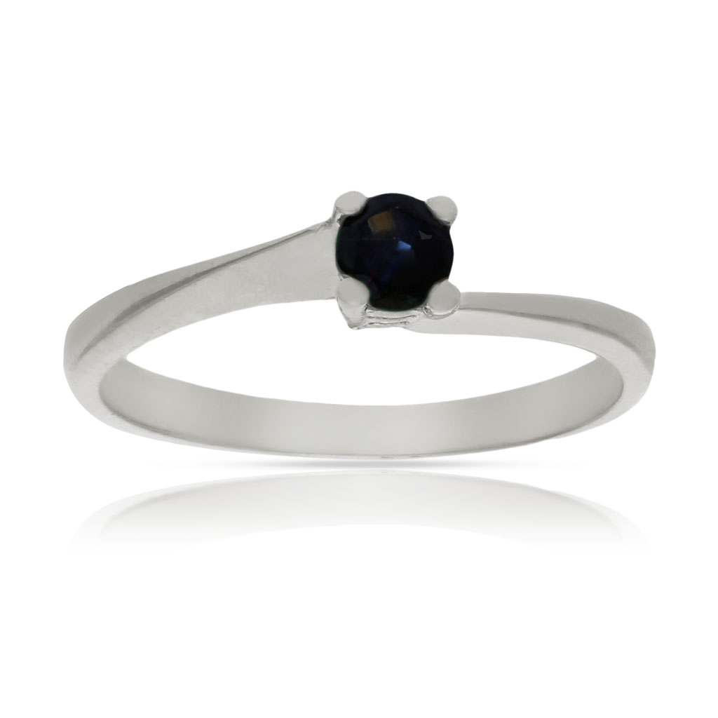 SORTIJA ORO BLANCO 18KL ZAFIRO FINO