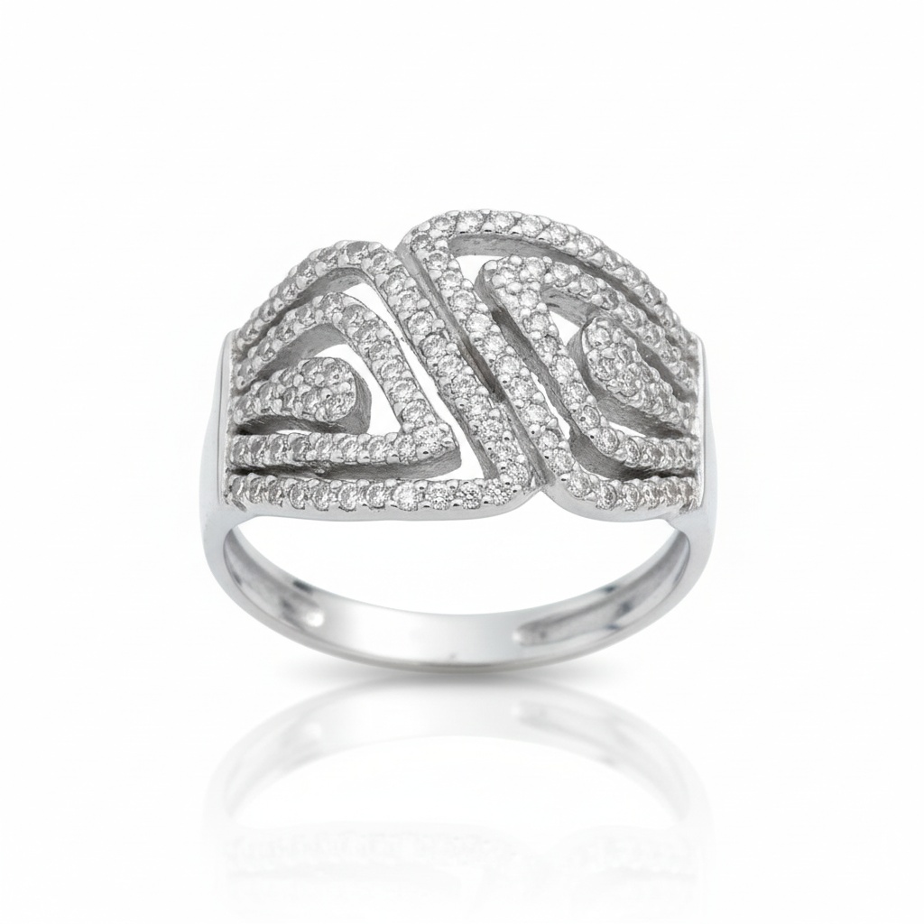 SORTIJA ORO BLANCO 18KL DIAMANTES - STOCK