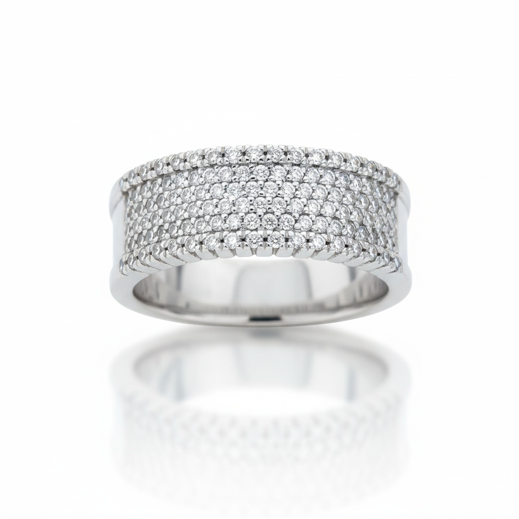 SORTIJA ORO BLANCO 18KL DIAMANTES - STOCK