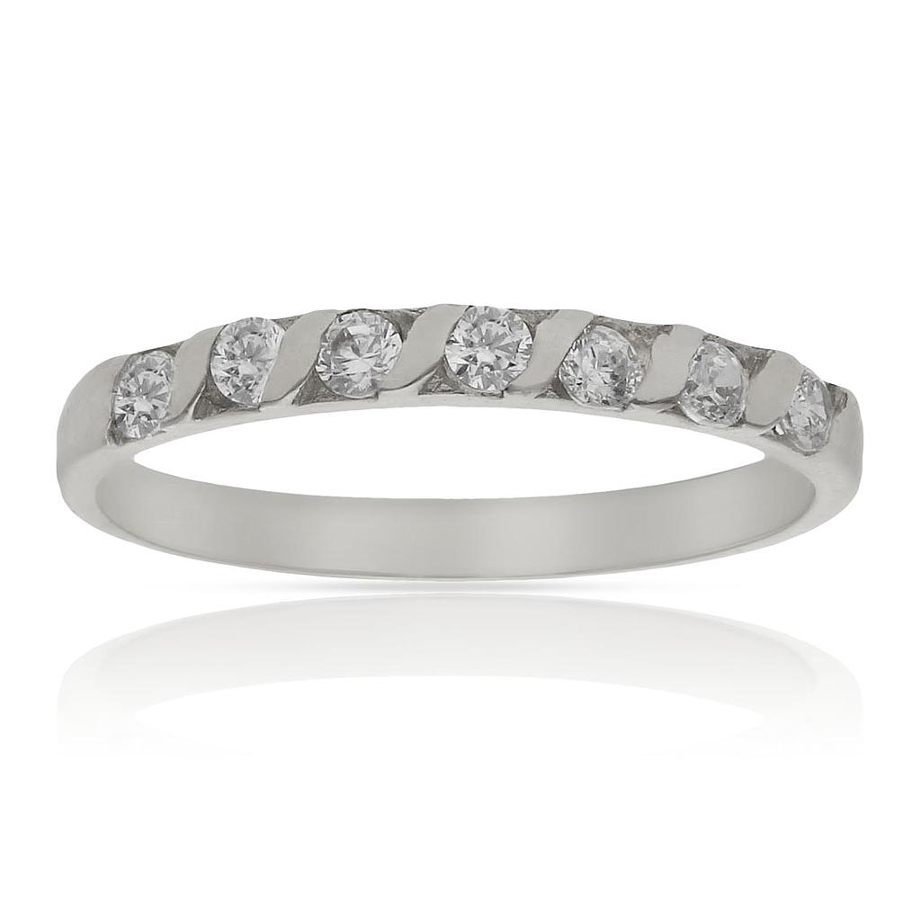 SORTIJA ORO BLANCO 18KL DIAMANTES - STOCK