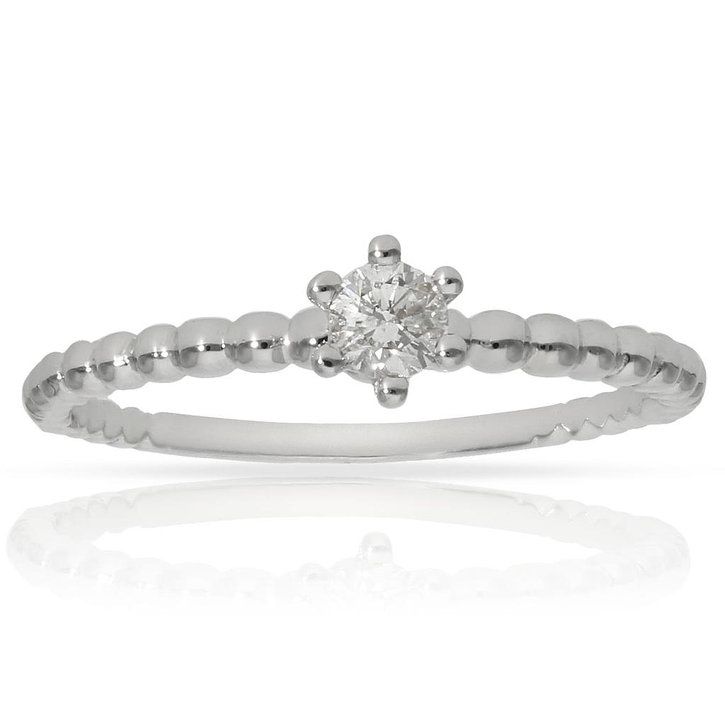 SORTIJA ORO BLANCO 18KL DIAMANTE - STOCK