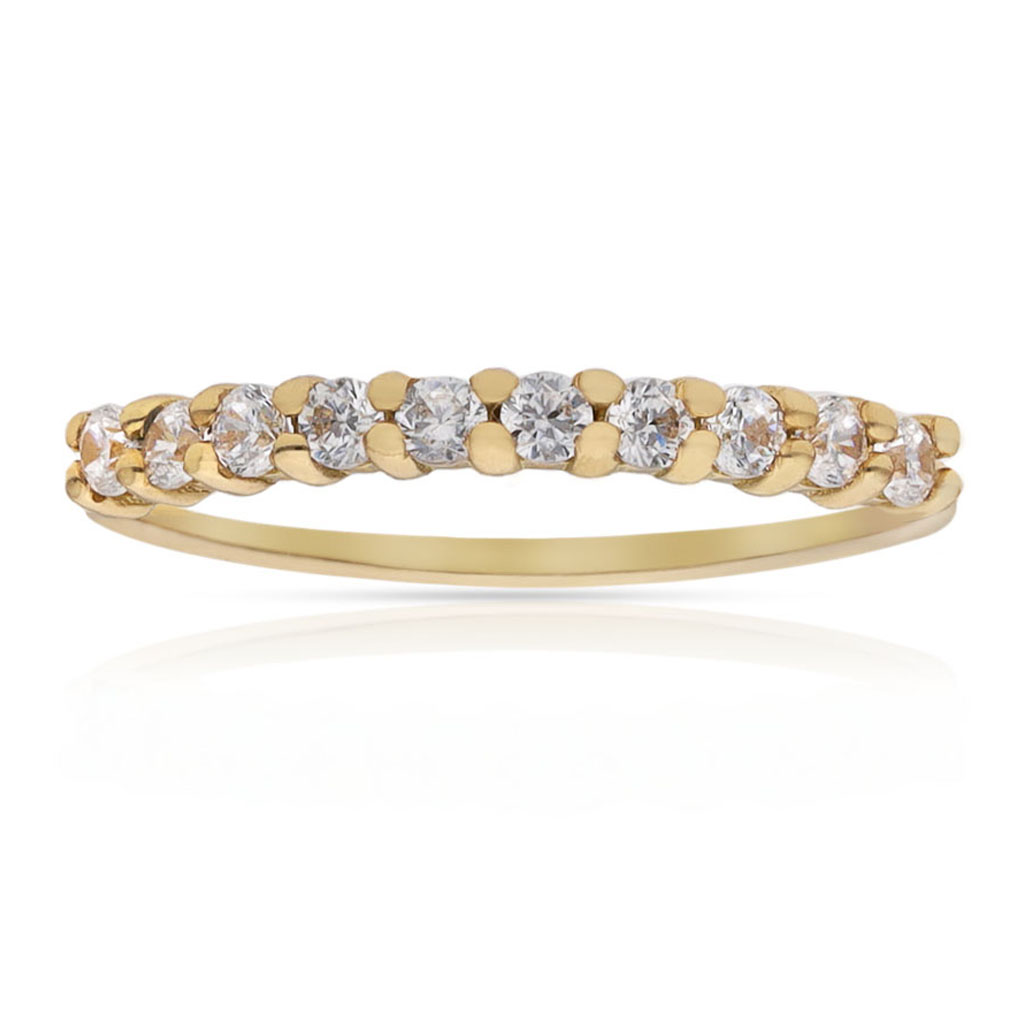 SORTIJA ORO 18KL 10 CIRCONITAS