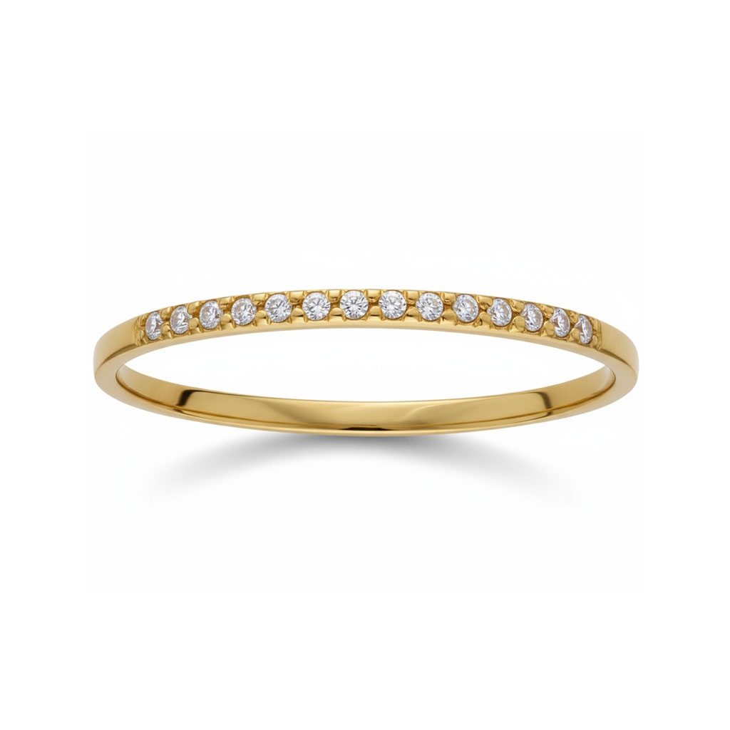 SORTIJA ORO 18KL MEDIA ALIANZA CIRCONITAS