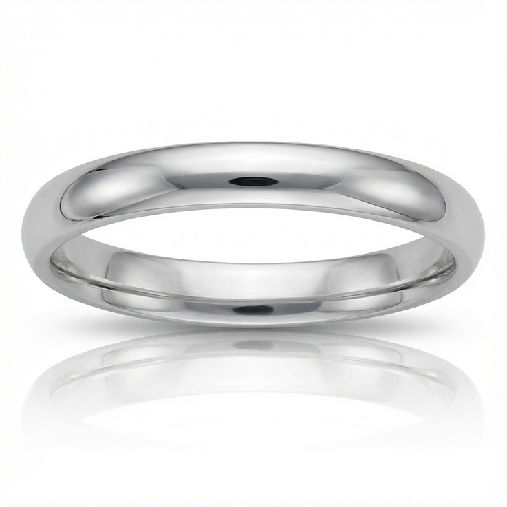 ALIANZA PLATA 925MM MEDIA CAÑA - 3MM