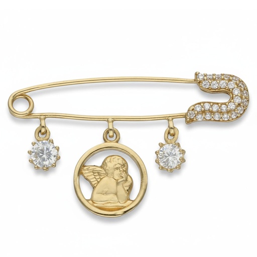 IMPERDIBLE ORO 18KL BEBE ANGEL DE LA GUARDA