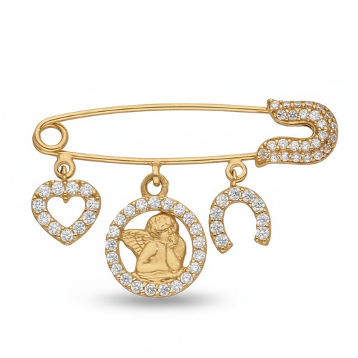 [BB3] ALFILER ORO 18KL BEBE - 3 COLGANTES