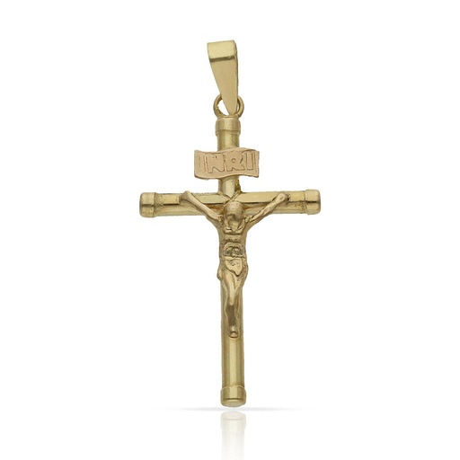 [C102C] CRUZ ORO 18KL CRISTO - 15X24MM