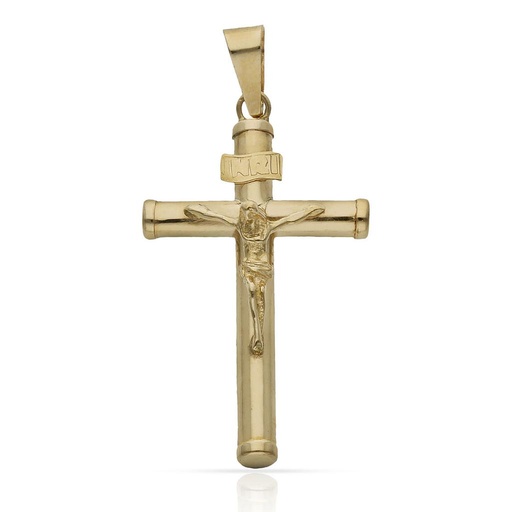 [C122CF] CRUZ ORO 18KL CRISTO - 20X34MM